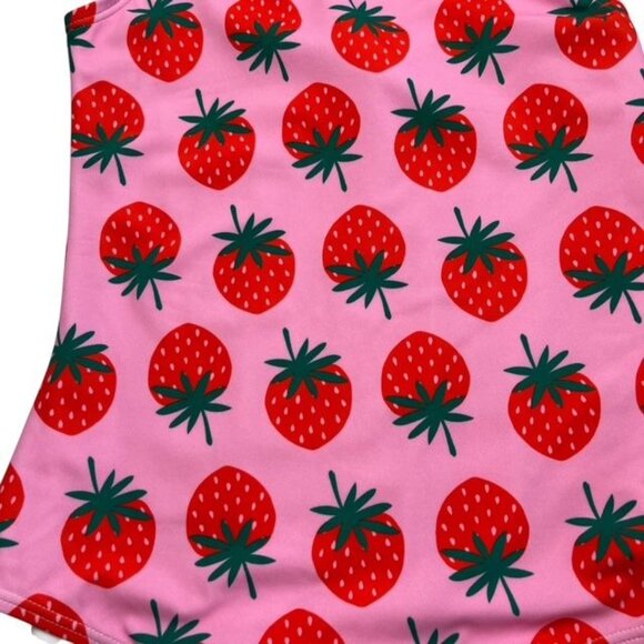 Hanna Andersson Girls Pink Strawberry Print One Piece Swimming Suit Size 12 - Picture 6 of 6